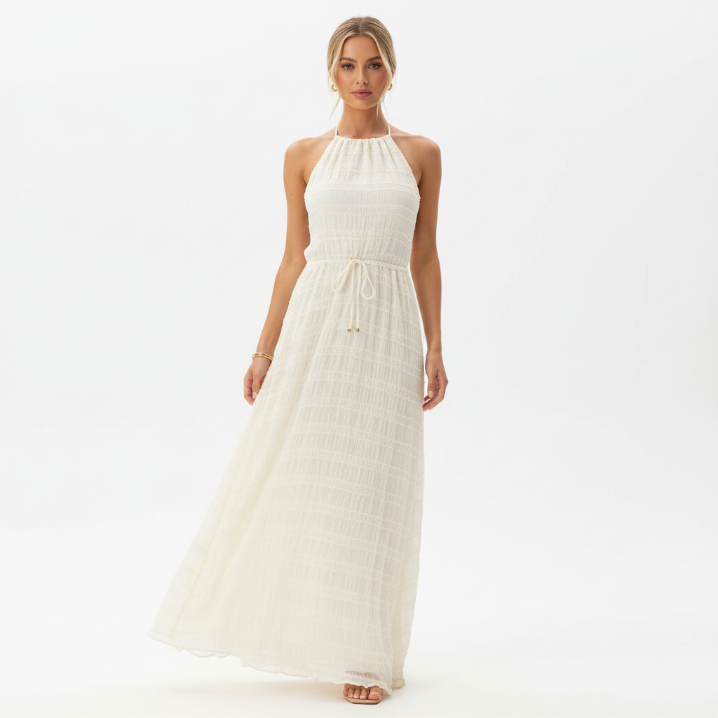 Elara | Vestido Maxi de Mujer para Graduación con Estampado Floral y Cuerpo Corazón