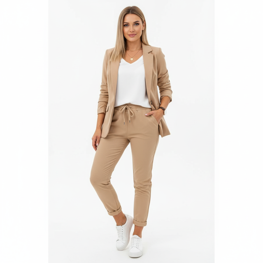 Emma | Blazer de Mujer con Solapa de Pico y Bolsillos Delanteros | Casual