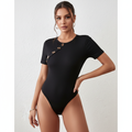 Emma | Body de Mujer con Escote Asimétrico y Botones Dorados | Chic