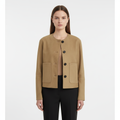 Emma | Chaqueta Bomber de Mujer con Botones Delanteros y Bolsillos de Parche | Minimalista
