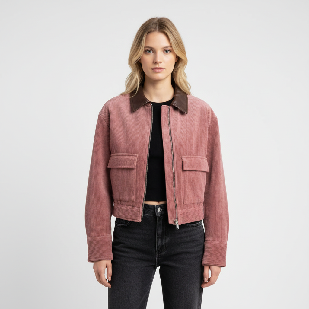 Emma | Chaqueta de Mujer con Cremallera Delantera y Bolsillos en el Pecho | Casual