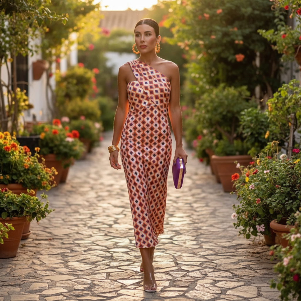 Emma | Vestido de Mujer de Un Hombro con Escote Asimétrico | Elegante