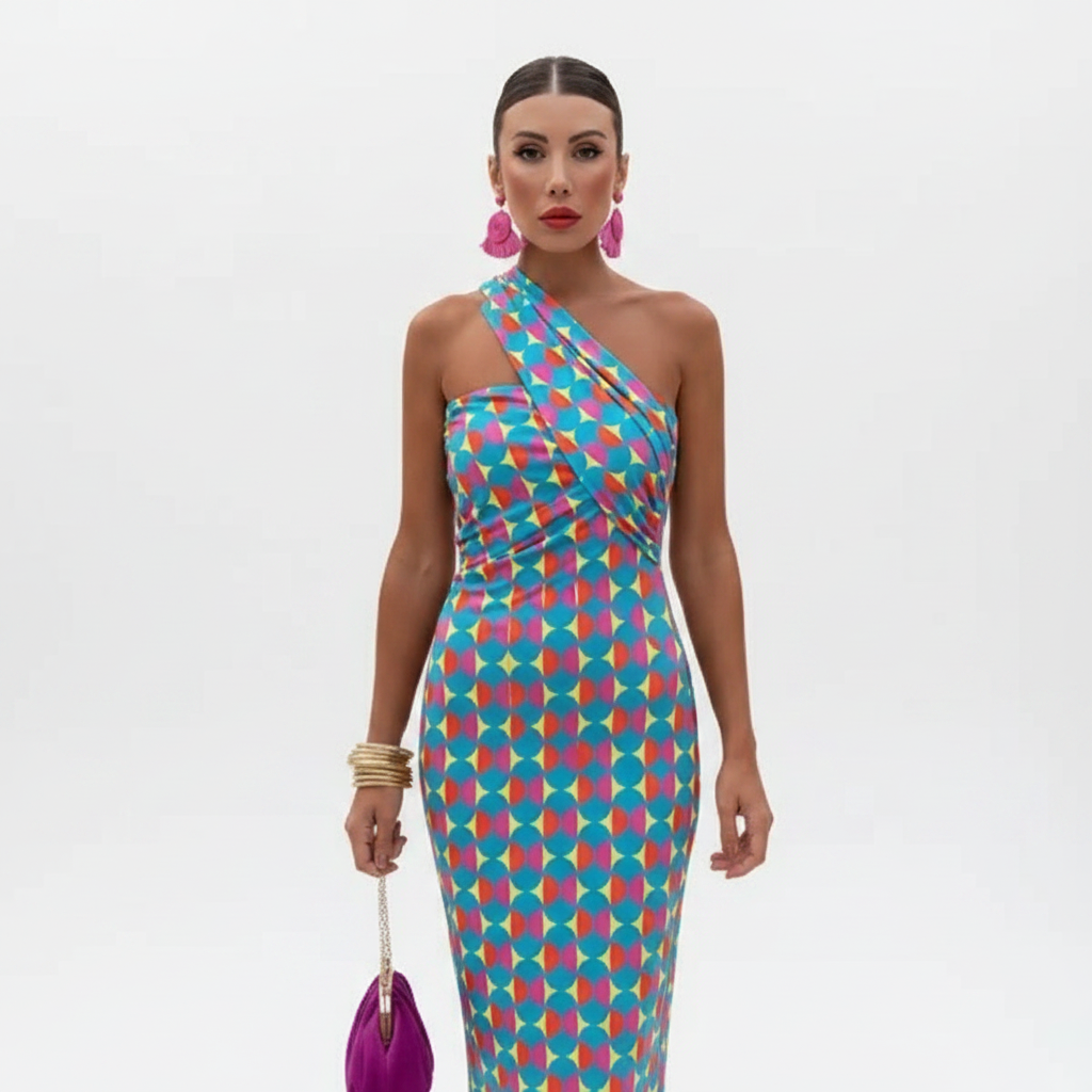 Emma | Vestido de Mujer de Un Hombro con Escote Asimétrico | Elegante