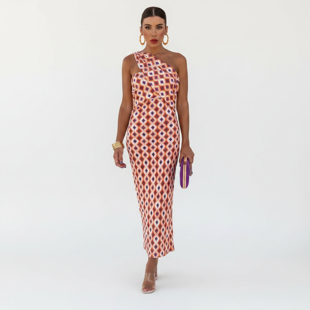 Emma | Vestido de Mujer de Un Hombro con Escote Asimétrico | Elegante