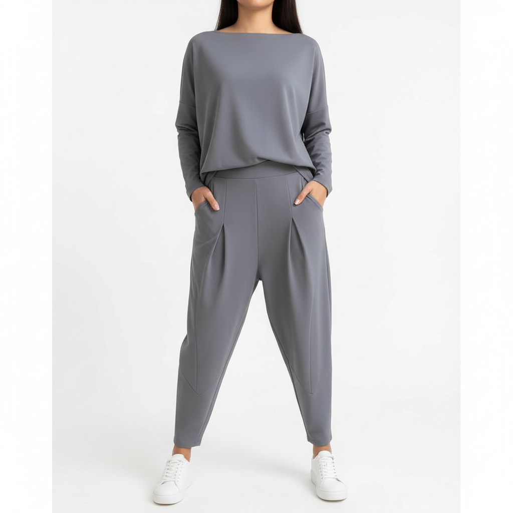 Emma | Conjunto de Mujer con Top de Manga Larga y Pantalón Tobillero | Casual