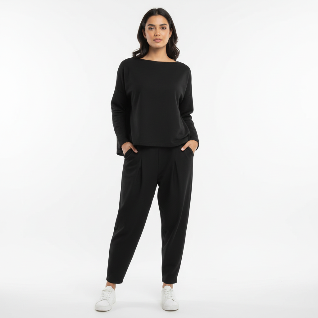 Emma | Conjunto de Mujer con Top de Manga Larga y Pantalón Tobillero | Casual
