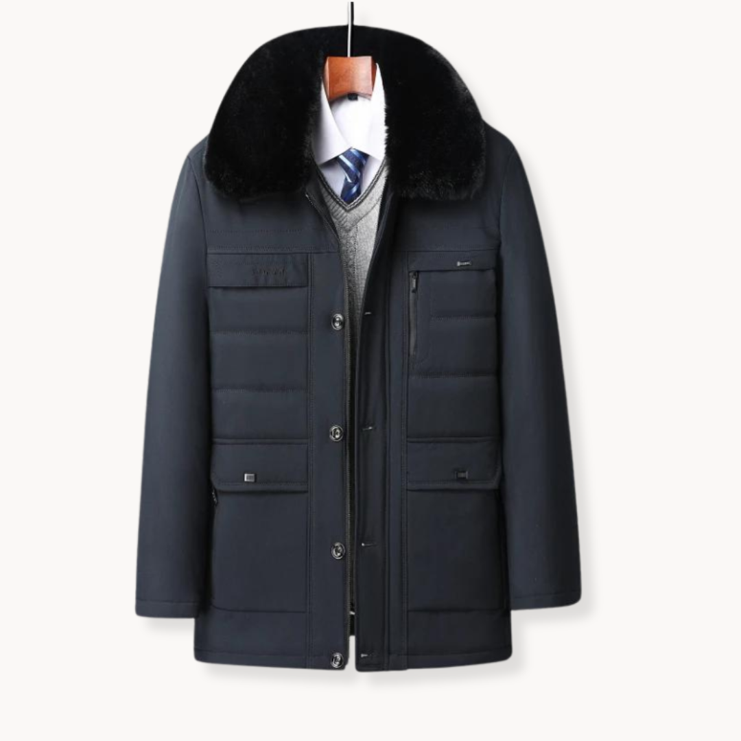 Abrigo Arctic Elegance con Cuello de Pelo