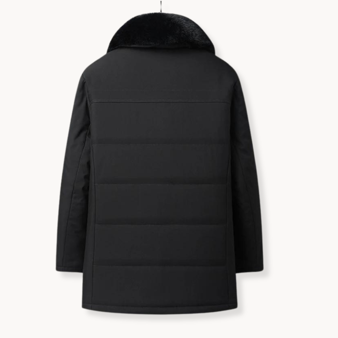 Abrigo Arctic Elegance con Cuello de Pelo