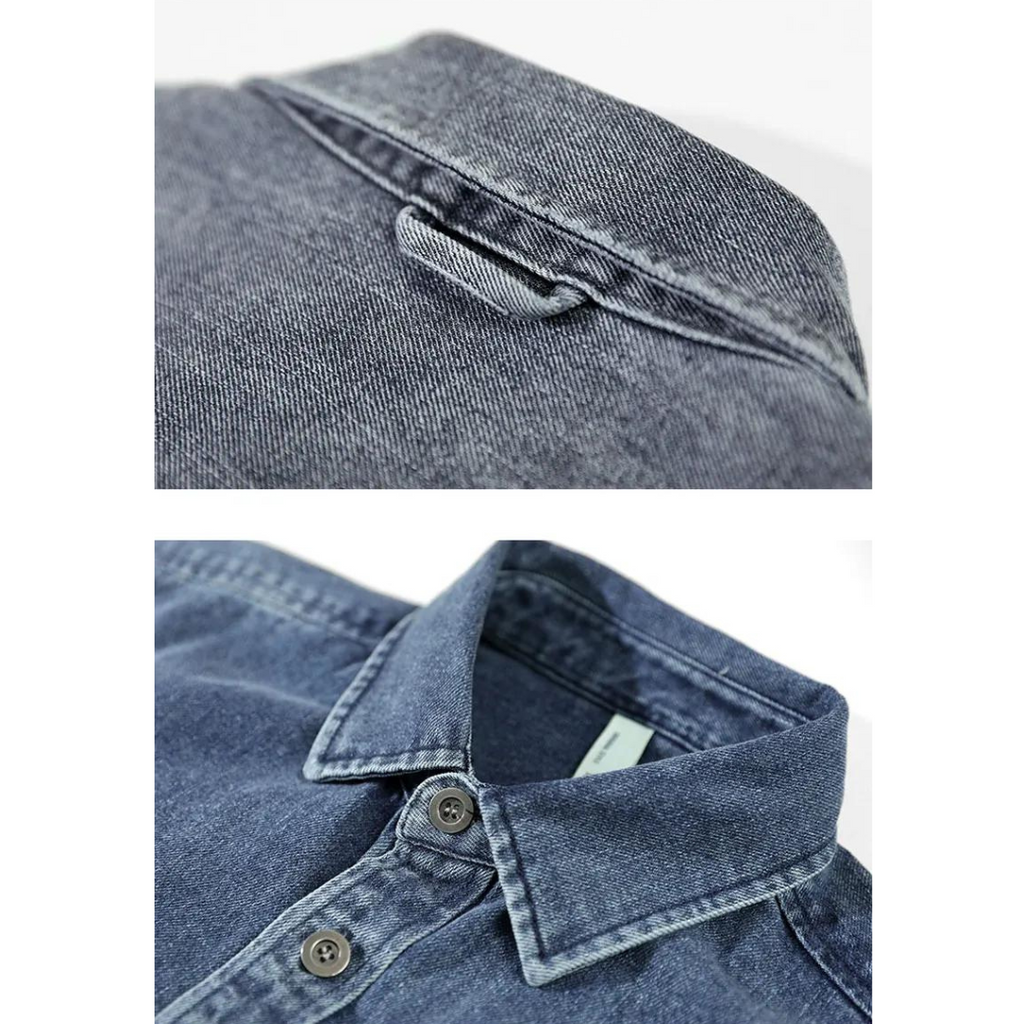 Camisa Vaquera Denim Retro Lavada