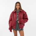 Harper | Chaqueta Bomber de Mujer con Cierre de Cremallera y Cuello Oversize | Casual