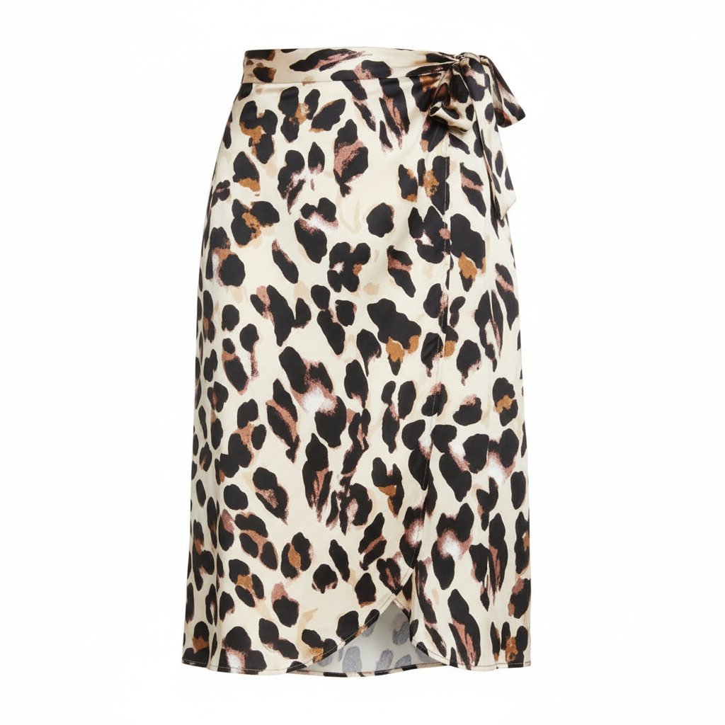 Harper | Falda Midi de Mujer con Efecto Cruzado Drapeado y Bajo Asimétrico | Chic