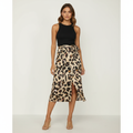 Harper | Falda Midi de Mujer con Efecto Cruzado Drapeado y Bajo Asimétrico | Chic