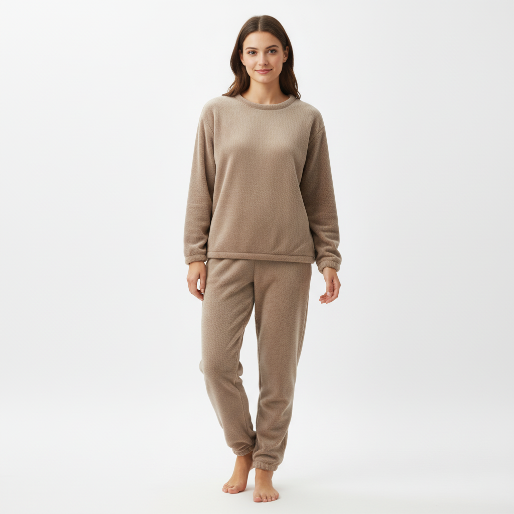 Harper | Conjunto de Mujer con Top de Manga Larga y Pantalón de Cintura Elástica | Casual