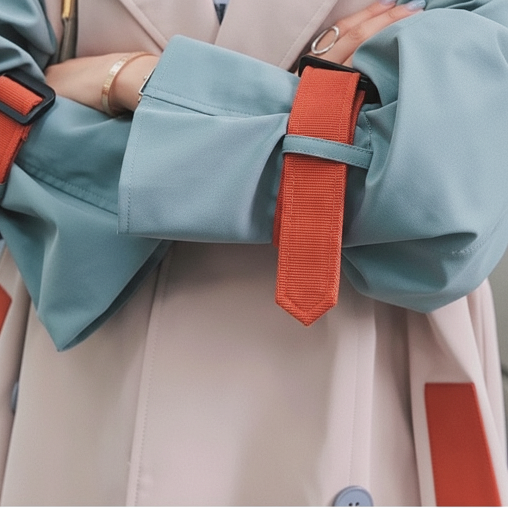 Harper | Abrigo Trench de Mujer con Paneles a Contraste y Cierre de Botones | Moderno
