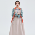 Harper | Abrigo Trench de Mujer con Paneles a Contraste y Cierre de Botones | Moderno