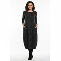 Harper | Vestido Midi de Mujer Casual con Mangas Largas y Bolsillos Laterales