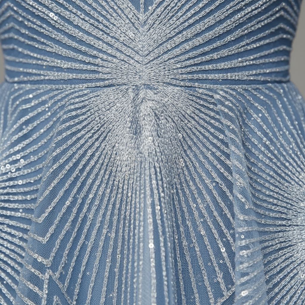 Liora | Vestido Midi de Cóctel de Mujer con Mangas de Volante y Escote en V