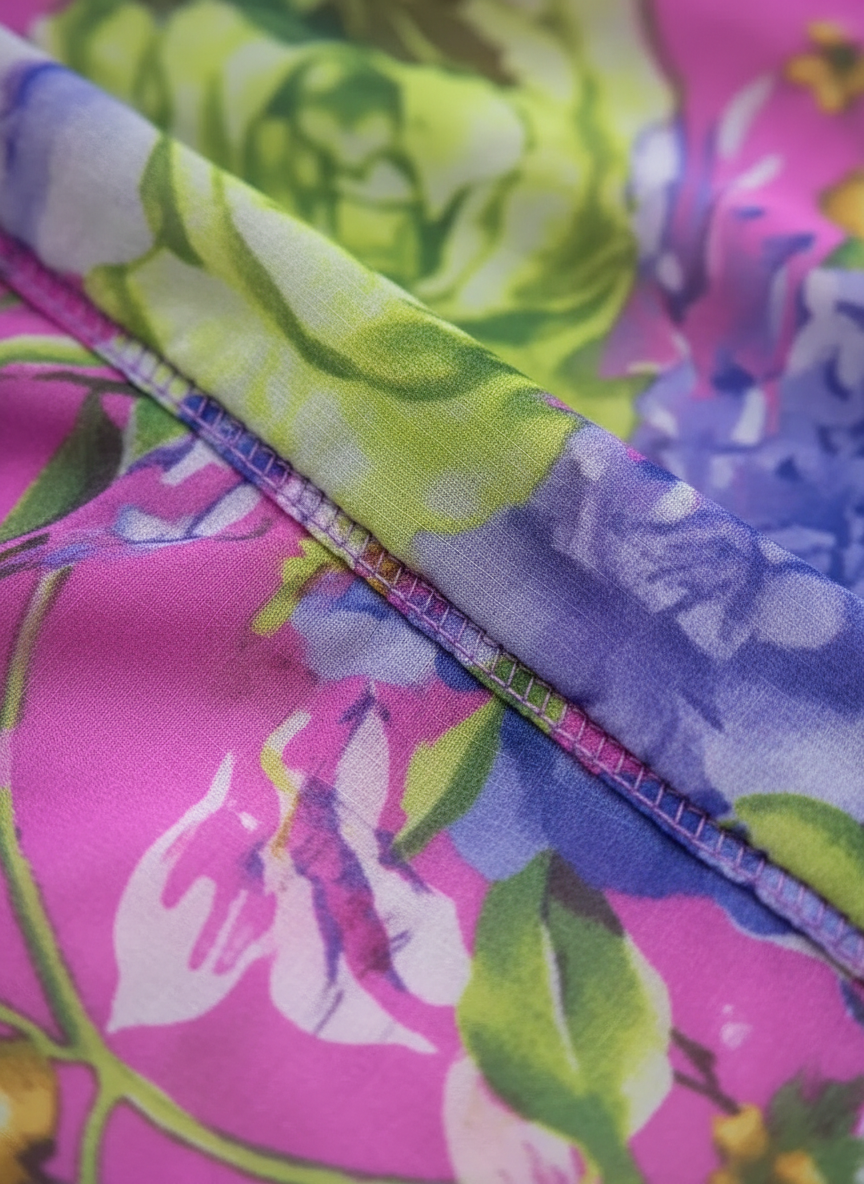 Liora | Vestido Maxi Floral de Mujer con Cintura Anudada y Mangas Capa