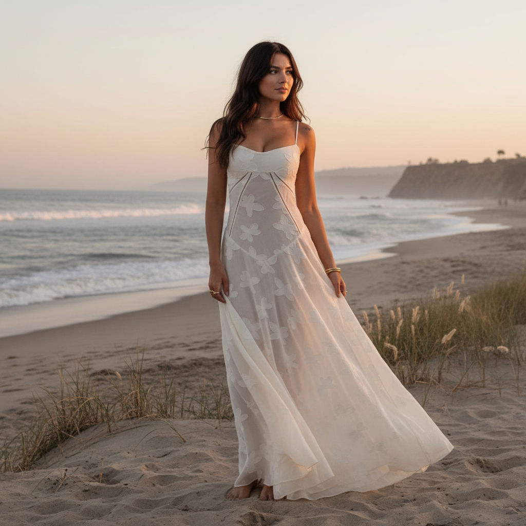 Liora | Vestido Maxi Formal de Mujer con Escote en V Cruzado y Diseño Estampado