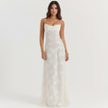 Liora | Vestido Maxi Formal de Mujer con Escote en V Cruzado y Diseño Estampado