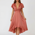 Liora | Vestido Midi de Mujer para Graduación con Estampado Floral y Ajuste Corazón