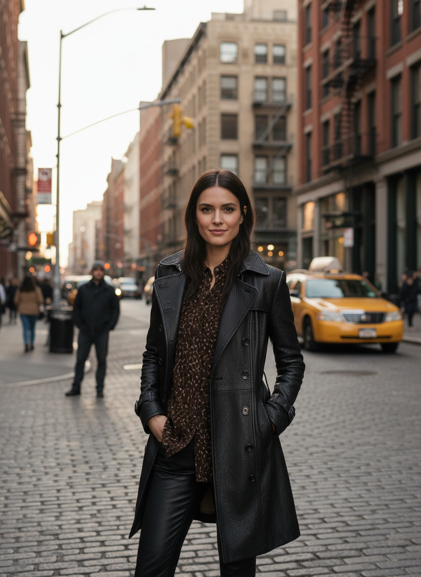 Liora | Abrigo Trench de Mujer con Botonadura Delantera y Cuello de Solapa