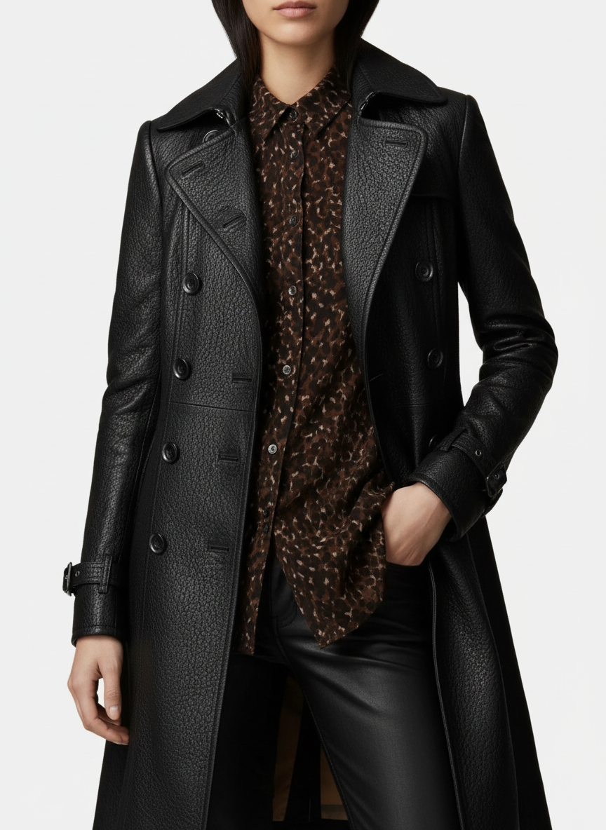 Liora | Abrigo Trench de Mujer con Botonadura Delantera y Cuello de Solapa