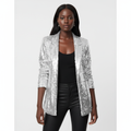 Madison | Blazer de Mujer con Textura de Lentejuelas y Solapa de Pico | Glamuroso