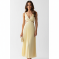 Madison | Vestido Midi de Mujer para Graduación con Falda Plisada y Escote en V | Elegante
