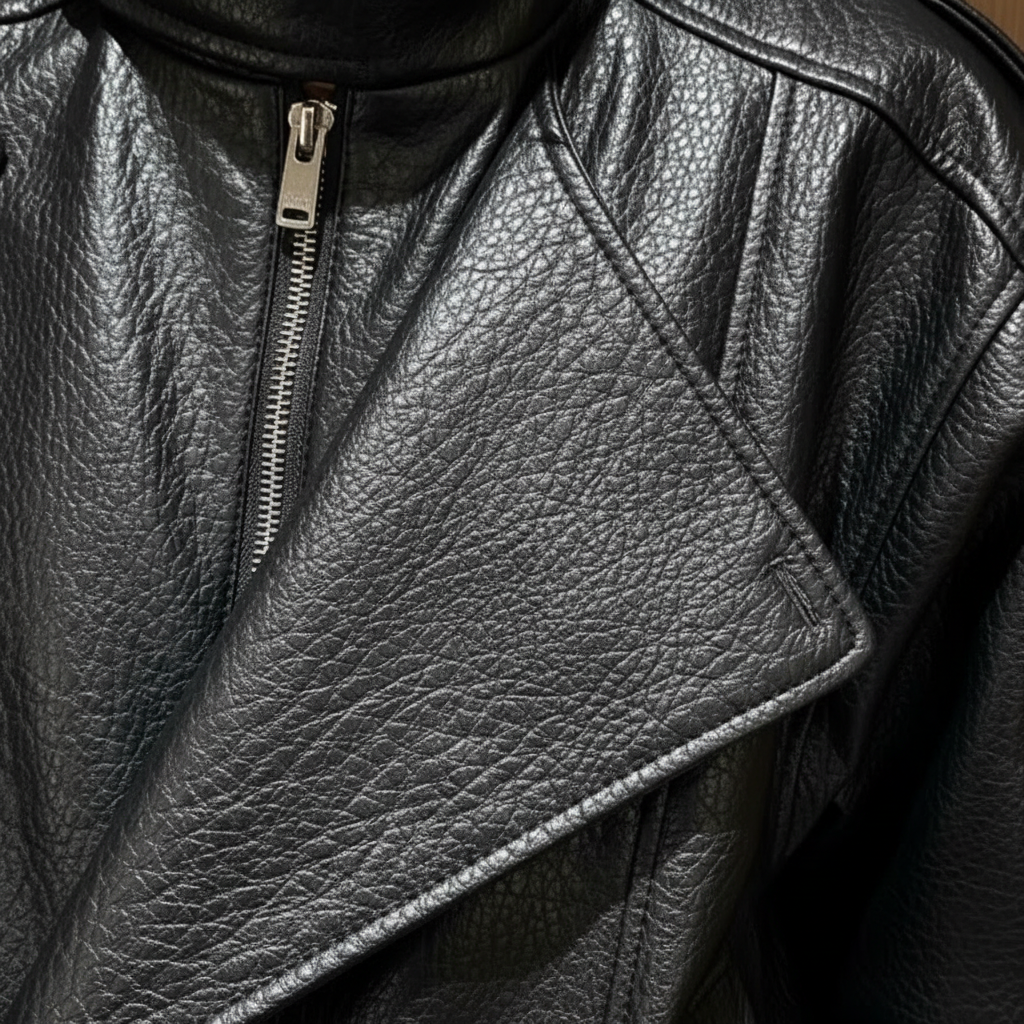 Madison | Chaqueta de Cuero de Mujer con Cremallera Asimétrica y Cuello Alto | Motera