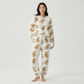 Madison | Conjunto de Mujer para Estar por Casa con Top de Manga Larga y Estampado de Osos | Acogedor