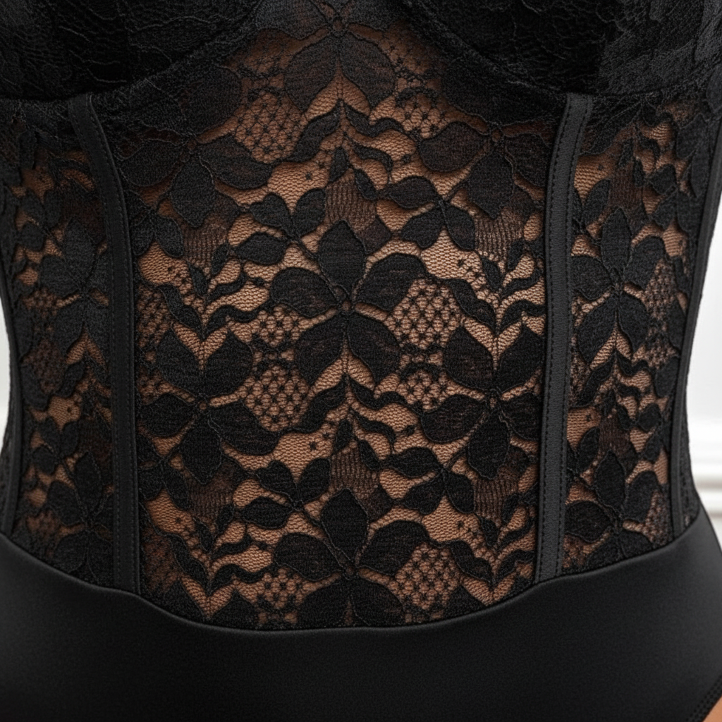 Olivia | Body de Mujer con Escote Corazón y Textura de Encaje | Elegante