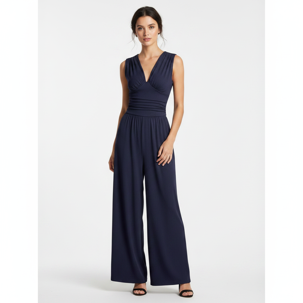 Olivia | Mono de Mujer Sin Mangas con Pernera Ancha | Elegante