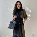 Olivia | Abrigo Trench de Mujer con Cintura de Cinturón y Paneles a Contraste | Chic