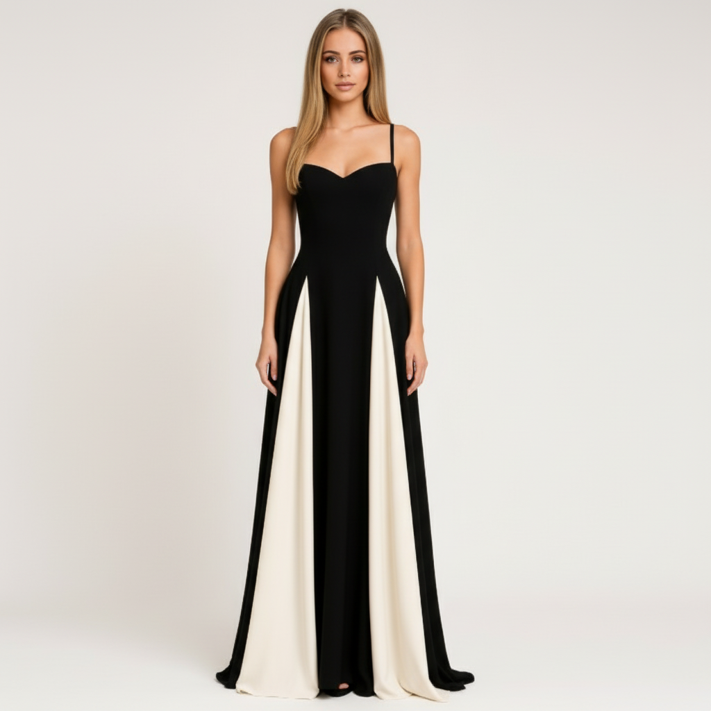 Olivia | Vestido de Mujer para Invitada de Boda con Escote Corazón y Paneles Drapeados | Elegante