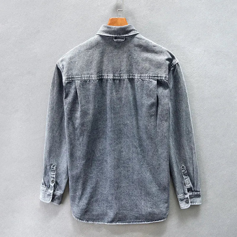Camisa Vaquera Denim Retro Lavada