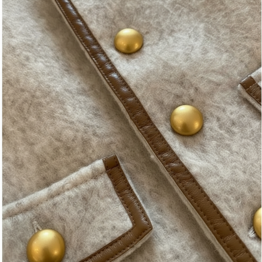 Sienna | Chaqueta Bomber de Mujer con Botones Delanteros y Bolsillos de Parche | Sofisticada