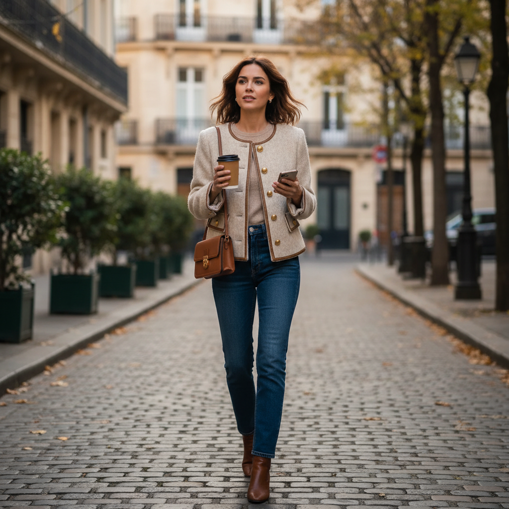 Sienna | Chaqueta Bomber de Mujer con Botones Delanteros y Bolsillos de Parche | Sofisticada