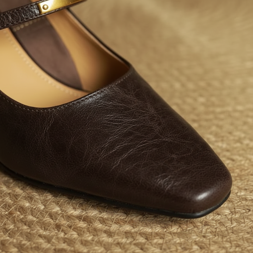 Sophia | Zapatos de Tacón de Mujer con Punta Fina y Tira de Hebilla | Clásicos