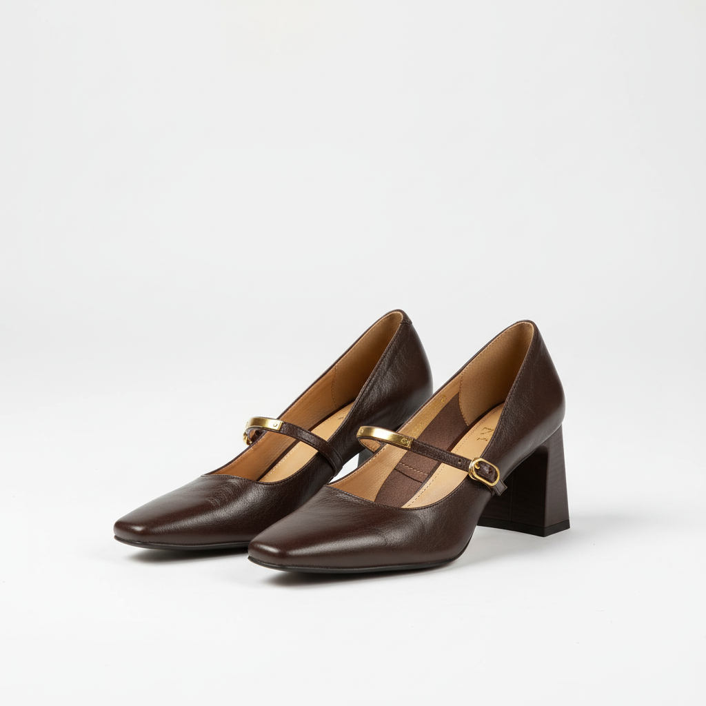 Sophia | Zapatos de Tacón de Mujer con Punta Fina y Tira de Hebilla | Clásicos