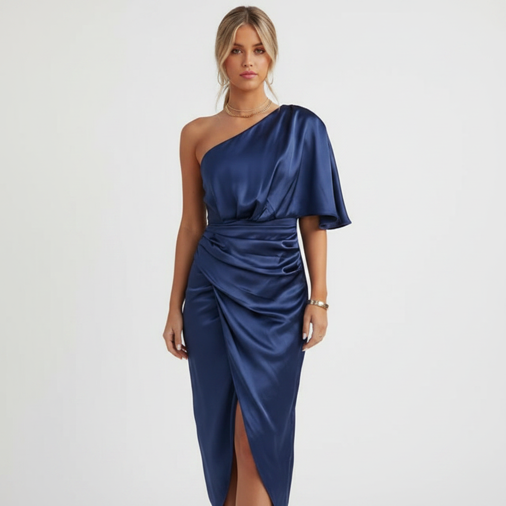 Sophia | Vestido de Mujer de Un Hombro con Escote Asimétrico | Elegante