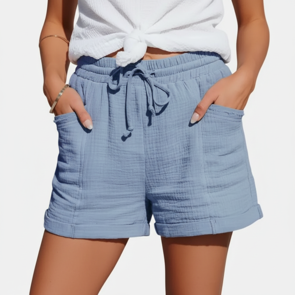 Sophia | Short de Mujer con Cintura de Cordón y Bolsillos Laterales | Casual