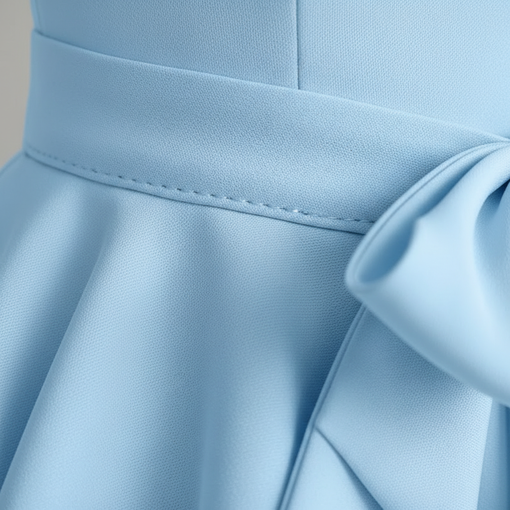Sophia | Vestido de Mujer para Invitada de Boda con Escote Descubierto y Detalle de Lazo | Elegante