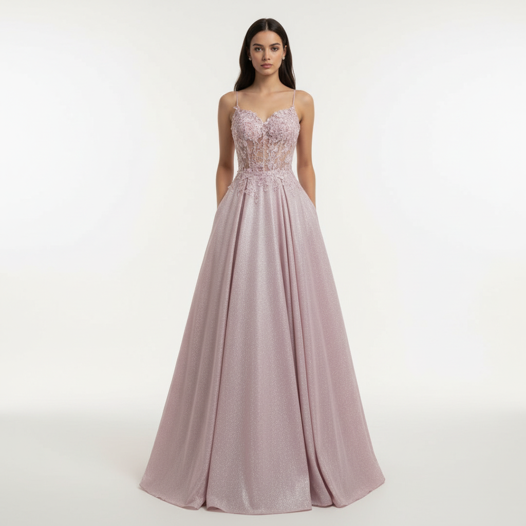 Sophia | Vestido de Mujer para Invitada de Boda con Tirantes Finos y Falda Plisada | Elegante