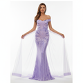 Sophia | Vestido Maxi de Mujer para Invitada de Boda con Escote Descubierto y Diseño Plisado | Elegante