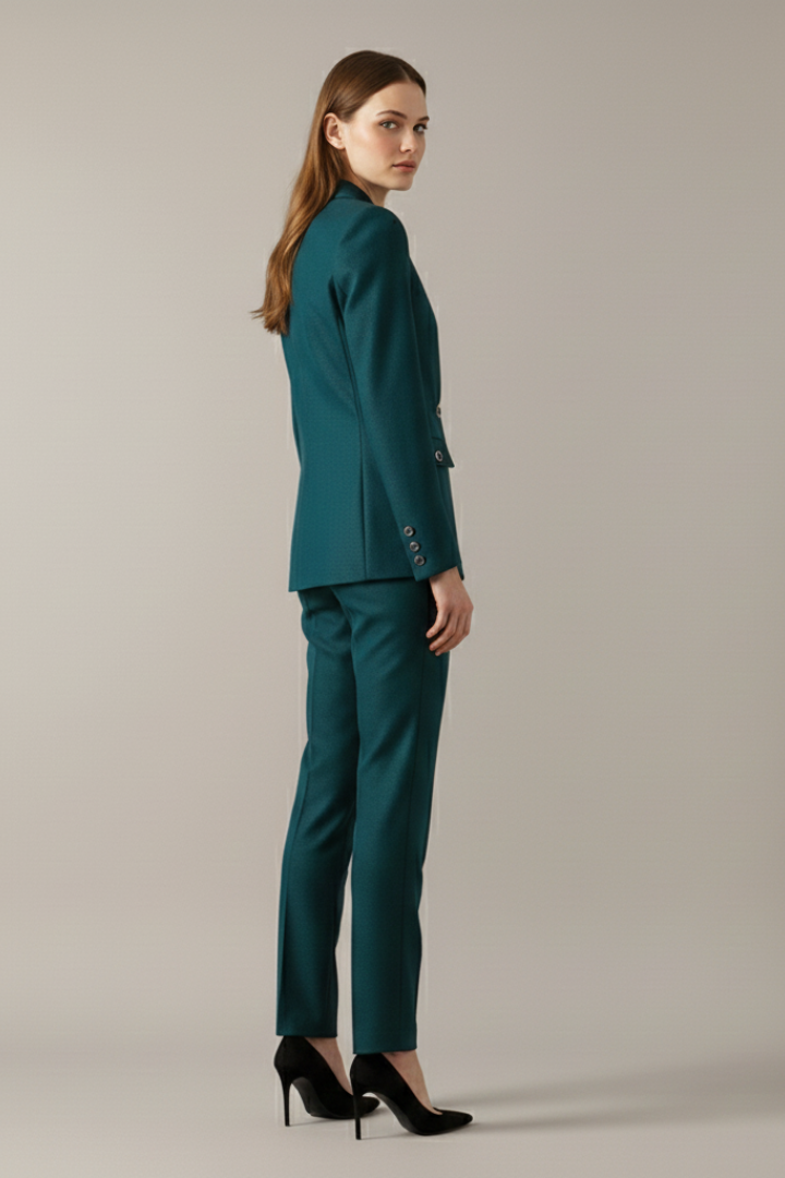 Selena - Conjunto de blazer para mujer con un botón y pantalón recto.