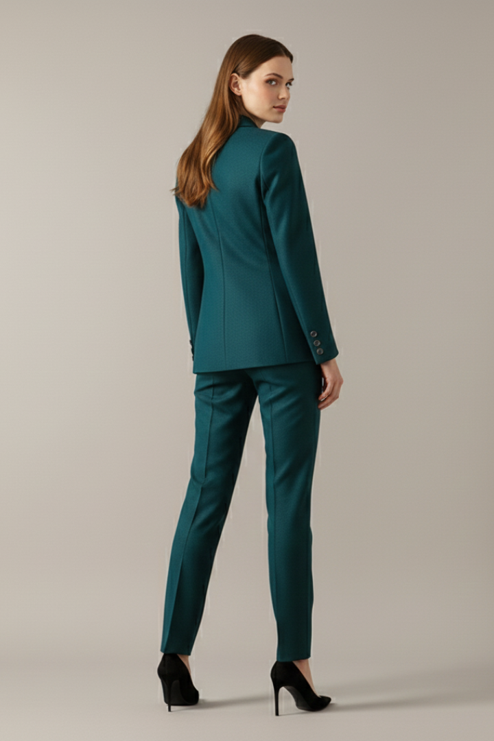 Selena - Conjunto de blazer para mujer con un botón y pantalón recto.