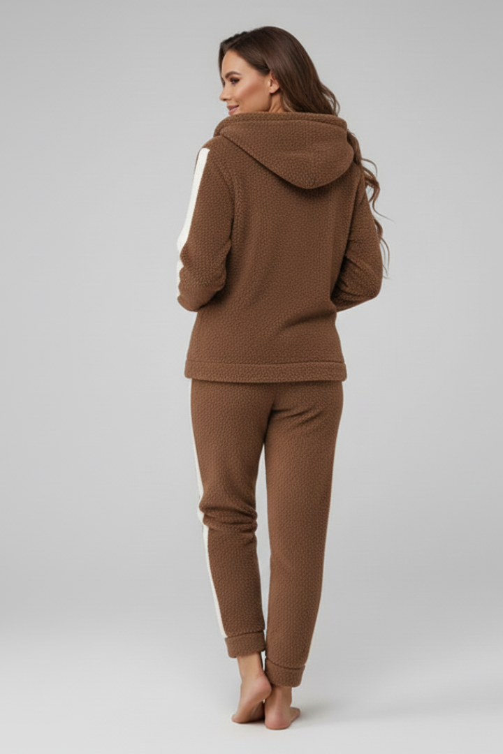 Amelia - Conjunto de pijama de mujer con media cremallera.
