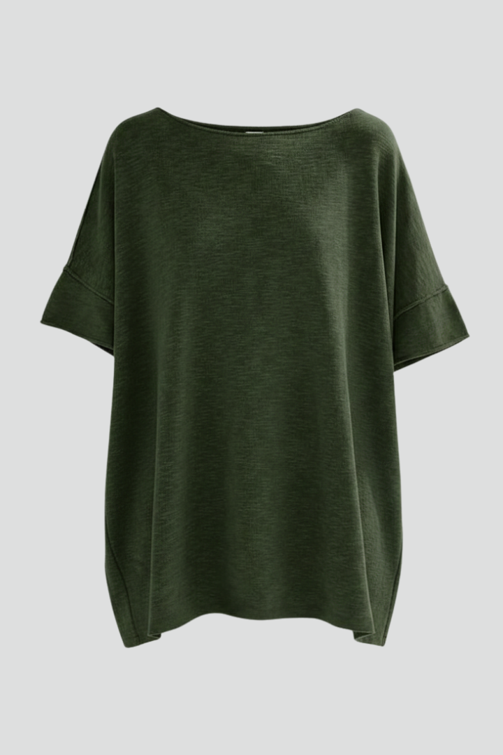 Teresa - Camiseta de mujer extragrande con cuello redondo y mangas cortas.