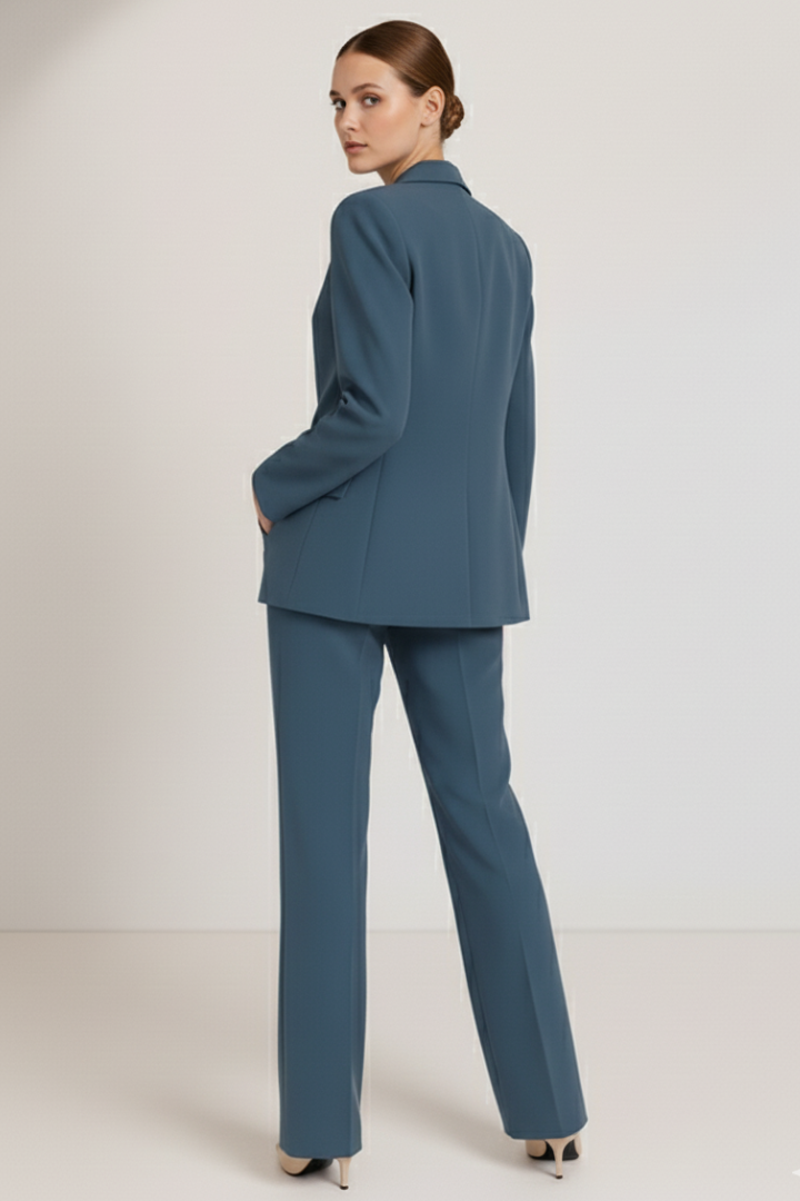 Amelia - Conjunto de dos piezas para mujer, traje de pantalón a medida con blazer y pantalón.